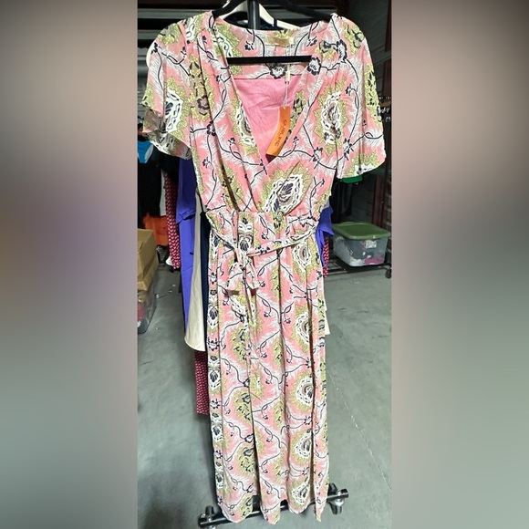 Sublime | SHORT SLEEVE V-NECK TIERED FLORAL MAXI DRESS - Picture 3 of 5